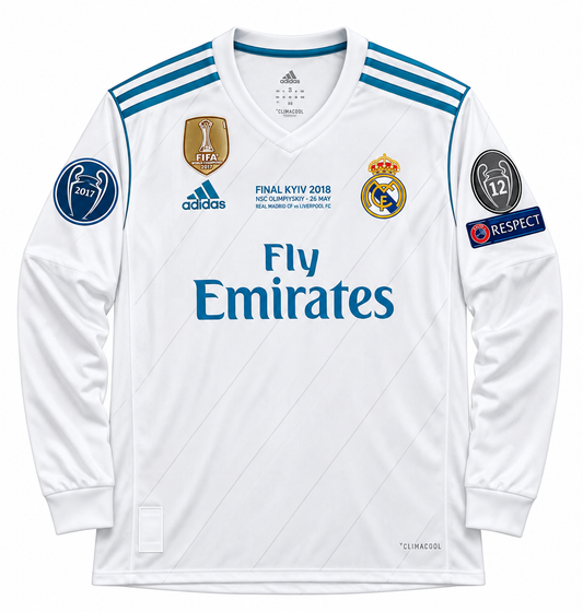 Real Madrid 2017/18 Home - Long Sleeve - RONALDO 7